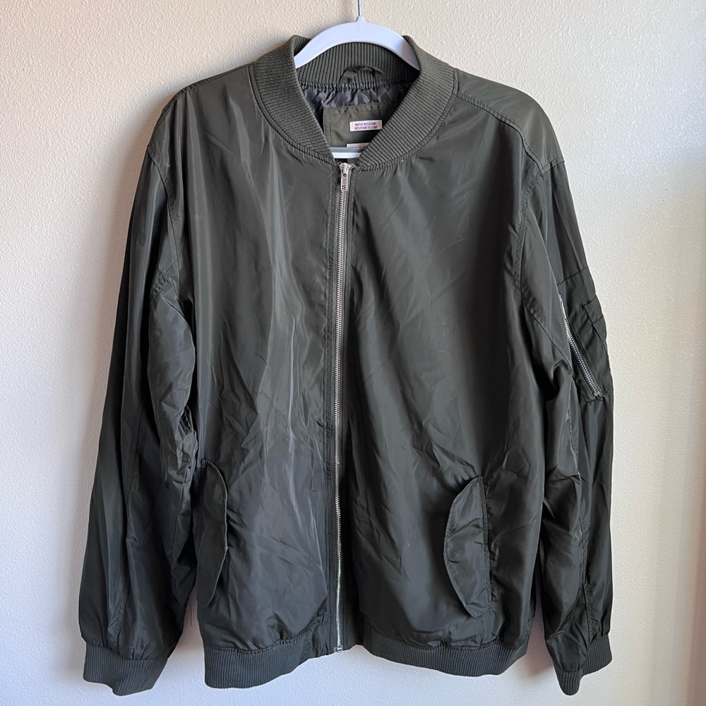 Mens dark green bonnet jacket